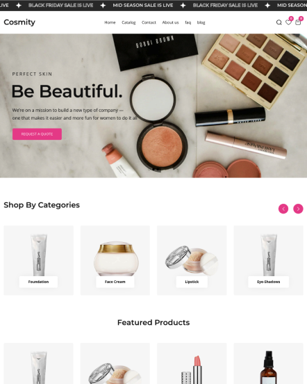 Preview of the Boutique Shopify theme